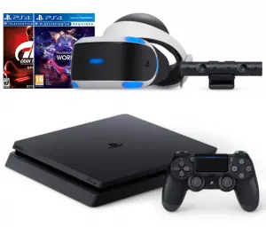 Б.У. Sony Playstation 4 Slim 500Gb + Playstation VR + Playstation Camera + VR Worlds + Gran Turismo Sport 