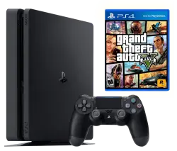 Б.У. Sony Playstation 4 Slim 500Gb + GTA 5: Grand Theft Auto V