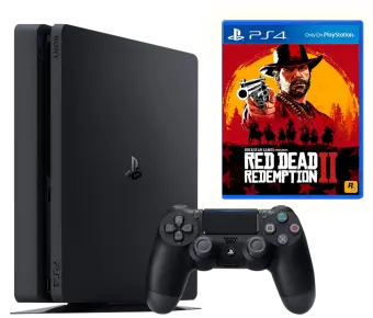 б.у. sony playstation 4 slim 500gb + red dead redemption 2 фото