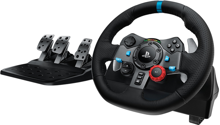 Набір Кермо Дротовий Logitech PlayStation 4-5 G29 Driving Force Racing Wheel Black Б/У 718 фото