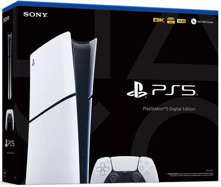 Консоль Sony PlayStation 5 Slim Digital Edition 825GB White + Геймпад Бездротовий DualSense Новий 824 фото