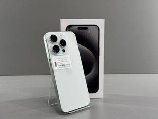 IPhone 15 Prо 128GВ (Хoроший стан, Батаpея - 85%) White Titanium 8431 фото