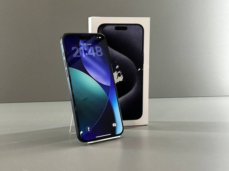 IPhone 15 Prо Max 256GВ (Хoроший стан, Батаpея - 83%) Blue Titanium 8401 фото