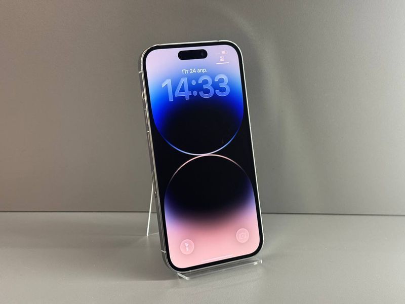 IPhone 14 Pro 128GB (Silver) (Xoроший стан, Батарея - 81%) Б/У Silver 8291 фото