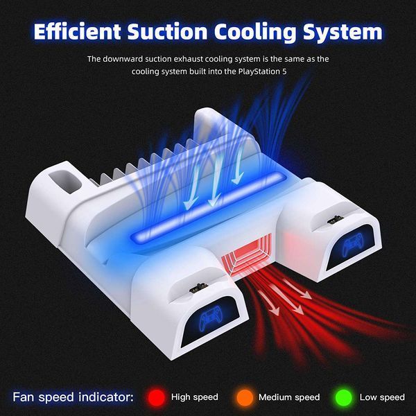 Зарядна станціяPS5 Cooling Stand with 2-in-1 Type-C Cable Б\В 7503 фото