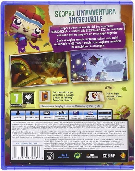 Гра Sony PlayStation 4 Tearaway Російська Озвучка Б/У 8648 фото