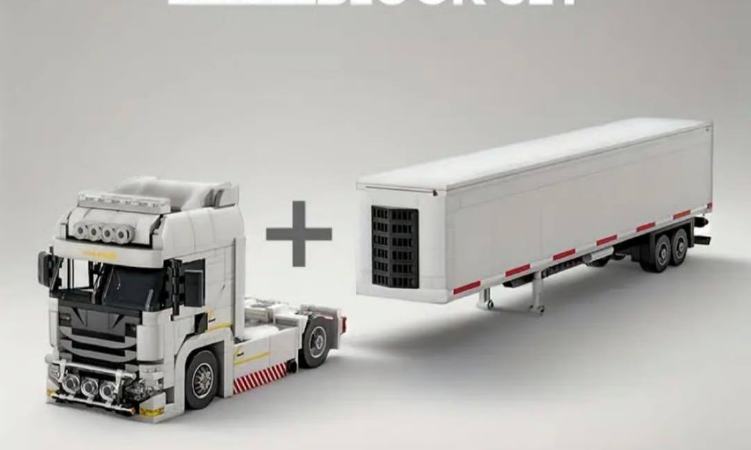 Конструктор European Truck + shipping container 725 деталей 7986 фото