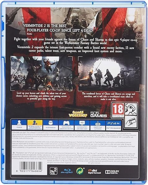 Гра Sony PlayStation 4 Warhammer Vermintide 2 Deluxe Edition Російська Озвучка Б/У 8649 фото