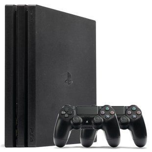 Консоль Sony PlayStation 4 Pro CUH-72xx 1TB Black Б/У + Геймпад Бездротовий DualShock 4 Version 2 2шт 896 фото