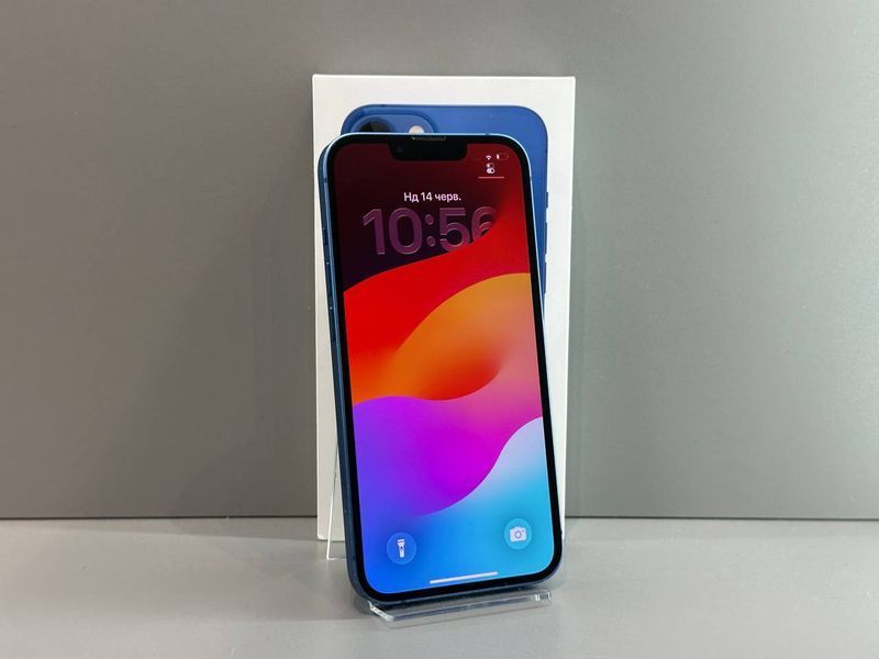 IPhone 13 128GB (Хopоший стан, Батарея - 100%) Б/У Blue 8498 фото