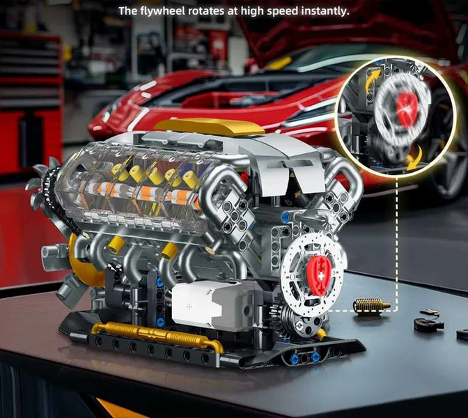 Конструктор V8 Engine 703 деталі 7887 фото