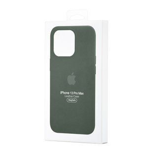 Чохол Leather Case with MagSafe & SplashScreen iPhone 13 Pro Max Fir Green 7241 фото