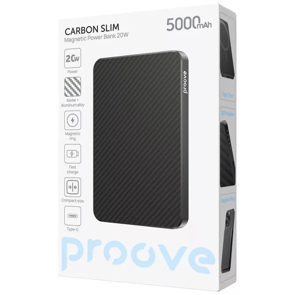 Портативна Батарея Proove Carbon Slim 20W 5000mAh 8353 фото