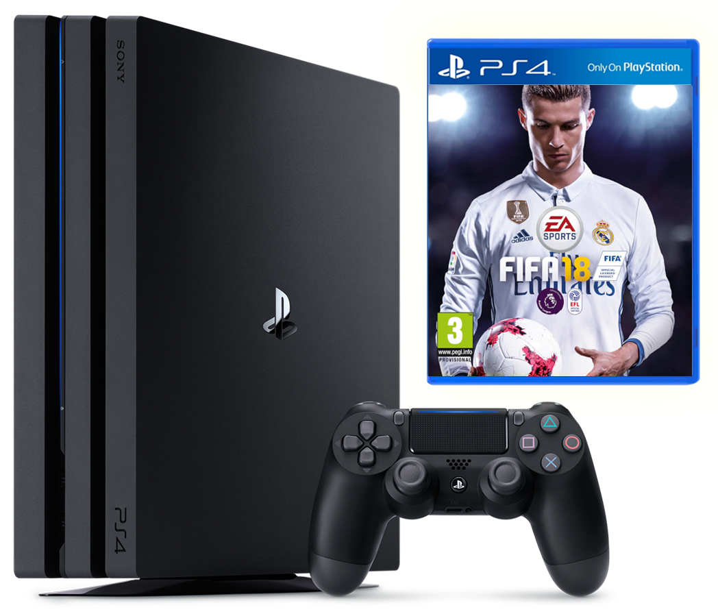 Depression Nysgerrighed kanal Sony Playstation 4 PRO 1Tb + FIFA 18 купить, цены на Консоли PlayStation 4  с доставкой в интернет магазине игровых приставок SUPER