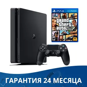 Sony Playstation 4 Slim 1Tb + GTA 5: Grand Theft Auto V