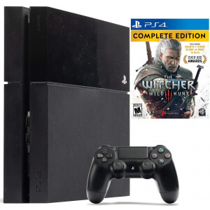 Б.У. Sony Playstation 4 Fat 500Gb (PS4) + The Witcher III