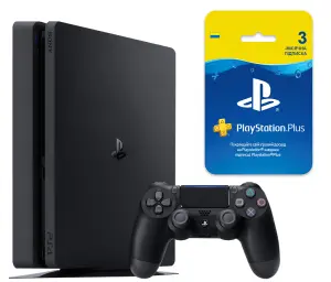 Sony Playstation 4 Slim 500Gb + Playstation Plus 3-месячная подписка