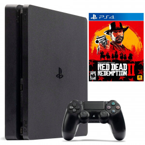 Б.У. Sony Playstation 4 Slim 500Gb + Red Dead Redemption 2