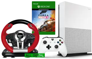 Microsoft Xbox One S 1Tb All-Digital Edition + Forza Horizon 4 + Руль Q-Smart Sepang Pro SW8080