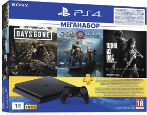 Б.У. Sony Playstation 4 Slim 1Tb + Days Gone + God of War + The Last of Us