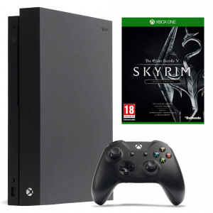 Б.У. Microsoft Xbox One X 1Tb + The Elder Scrolls V: Skyrim Special Edition