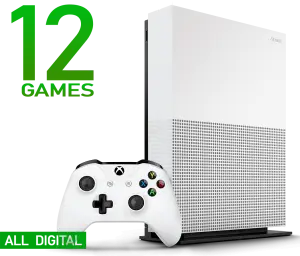 Microsoft Xbox One S 1Tb All-Digital Edition + Комплект из 12 игр на выбор