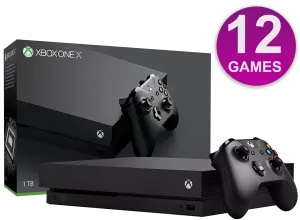 Microsoft Xbox One X 1Tb + Комплект из 12 игр