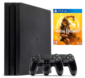 Б.У. Sony Playstation 4 PRO 1Tb CUH-72** + Mortal Kombat 11 + Dualshock 4