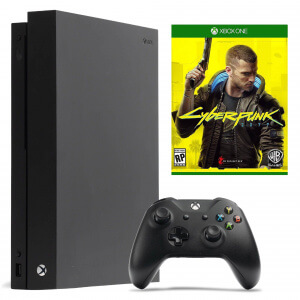 Б.У. Microsoft Xbox One X 1Tb + Cyberpunk 2077