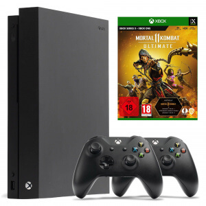 Б.У. Microsoft Xbox One X 1Tb + Mortal Kombat 11 Ultimate + Джойстик