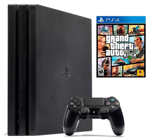 Б.У. Sony Playstation 4 PRO 1Tb CUH-71** + GTA 5: Grand Theft Auto V