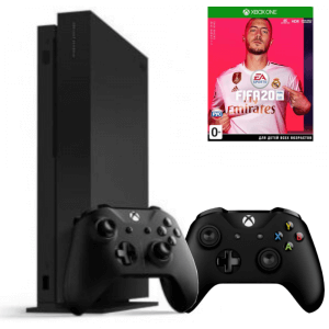 Б.У. Microsoft Xbox One X 1Tb + FIFA 20 + Джойстик