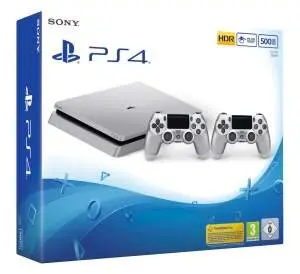 Sony PlayStation 4 Slim 500GB (Silver) + Dualshock 4 (Silver)
