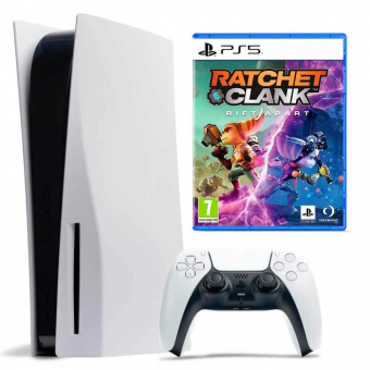 б.у. sony playstation 5 + ratchet & clank: rift apart фото