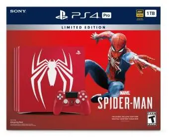 б.у. sony playstation 4 pro 1tb cuh-71** marvel's spider-man limited edition фото
