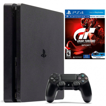 б.у. sony playstation 4 slim 1tb + gran turismo sport фото