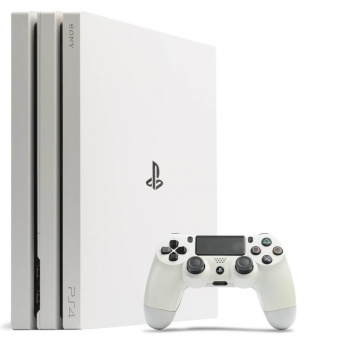 б.у. sony playstation 4 pro 1tb cuh-72** glacier white (ps4 pro) фото